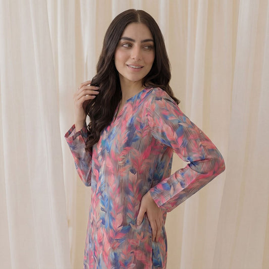 2 pcs Lawn All Over Unstitched Suit LC - 5016 - Ladies Choice