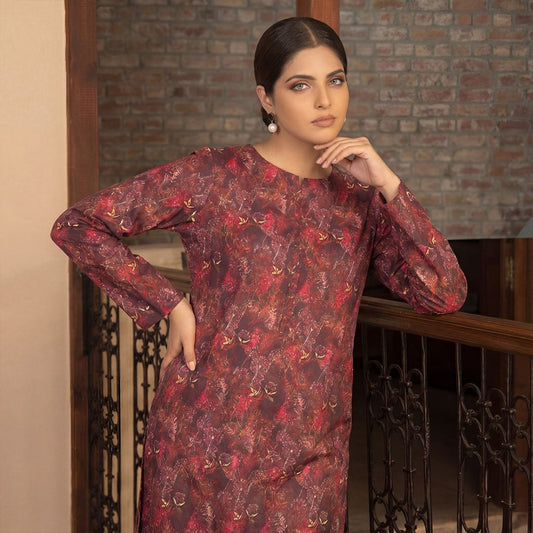 2 pcs Lawn All Over Unstitched Suit LC - 5031 - Ladies Choice