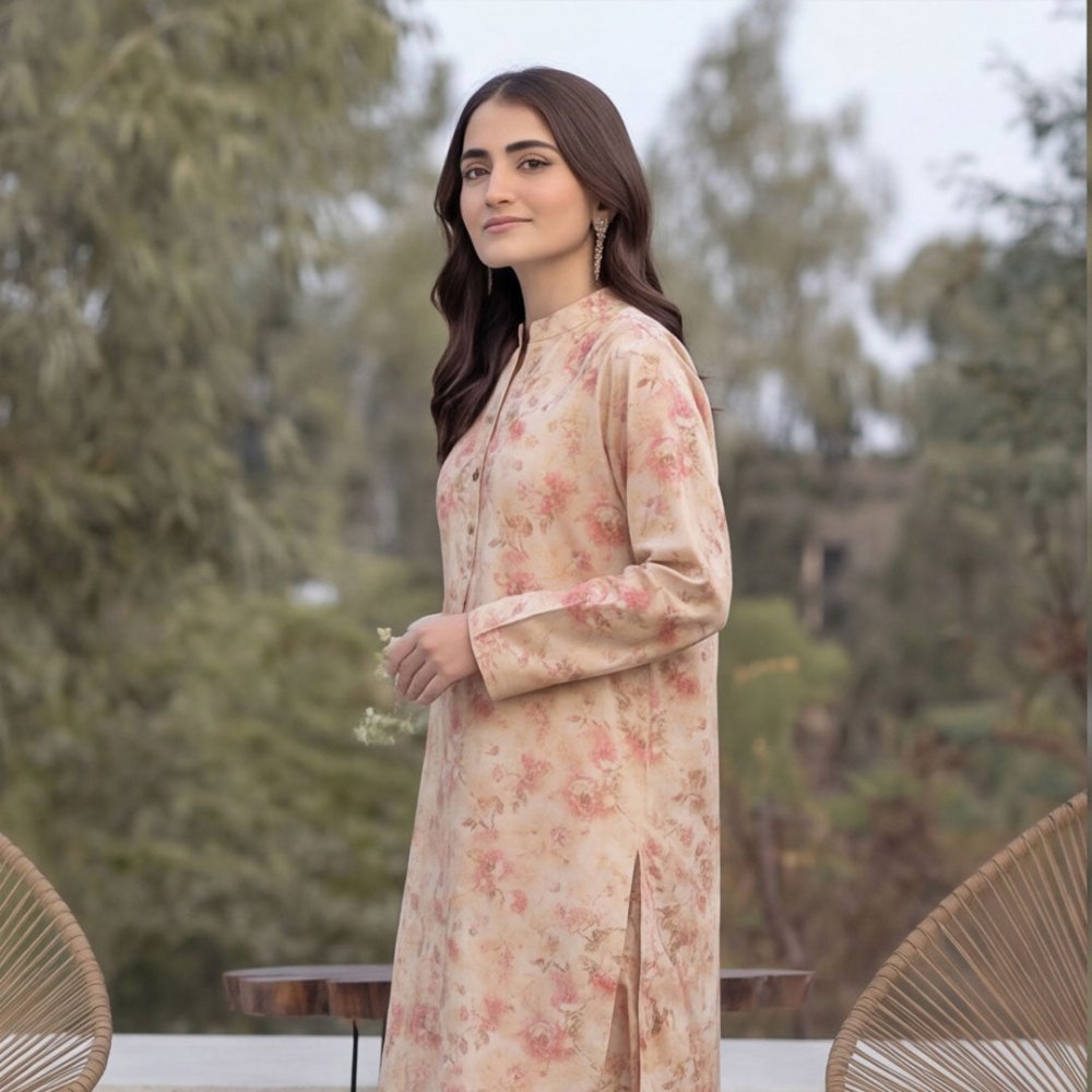 2 pcs Lawn All Over Unstitched Suit LC - 5056 - Ladies Choice