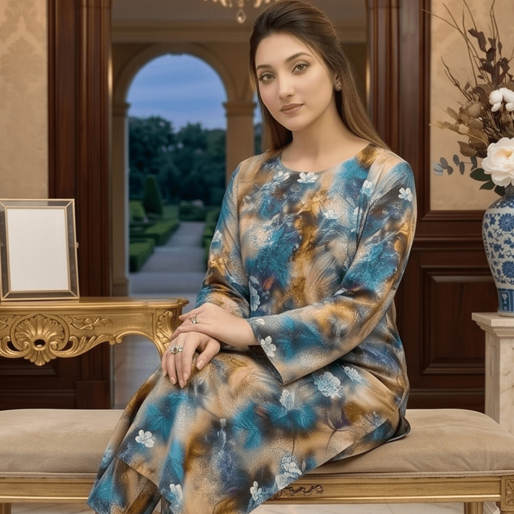 2 Piece Premium Lawn Unstitched Suit (Kurta & Trouser) LC-5071 - Ladies Choice