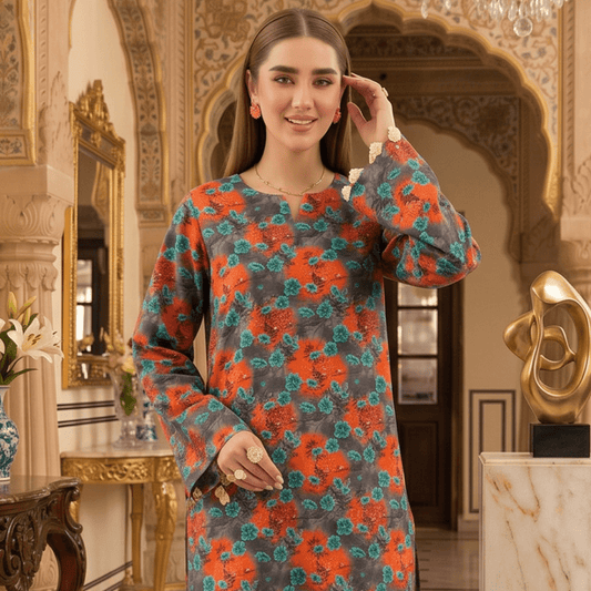 2 Piece Premium Lawn Unstitched Suit (Kurta & Trouser) LC-5074 - Ladies Choice