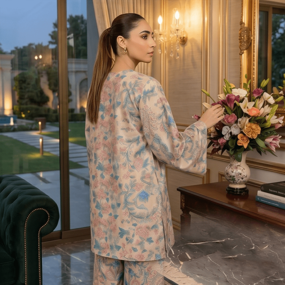 2 Piece Premium Lawn Unstitched Suit (Kurta & Trouser) LC-5077 - Ladies Choice