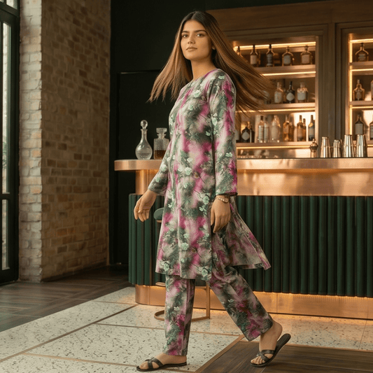 2 Piece Premium Lawn Unstitched Suit (Kurta & Trouser) LC-5079 - Ladies Choice