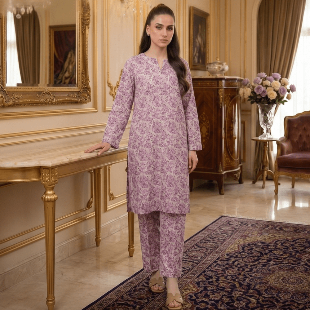2 Piece Premium Lawn Unstitched Suit (Kurta & Trouser) LC-5087 - Ladies Choice
