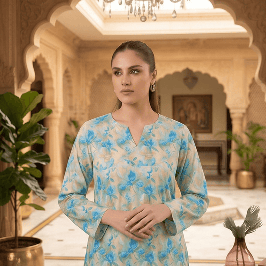 2 Piece Premium Lawn Unstitched Suit (Kurta & Trouser) LC-5099 - Ladies Choice