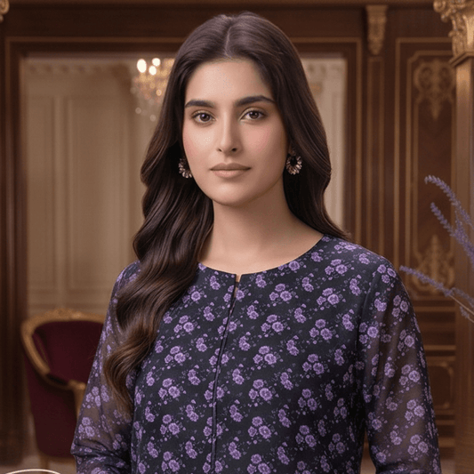 2 Piece Premium Lawn Unstitched Suit (Kurta & Trouser) LC-5100 - Ladies Choice