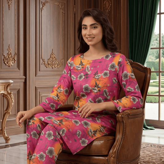 2 Piece Premium Lawn Unstitched Suit (Kurta & Trouser) LC-5101 - Ladies Choice