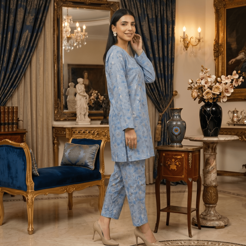 2 Piece Premium Lawn Unstitched Suit (Kurta & Trouser) LC-5106 - Ladies Choice