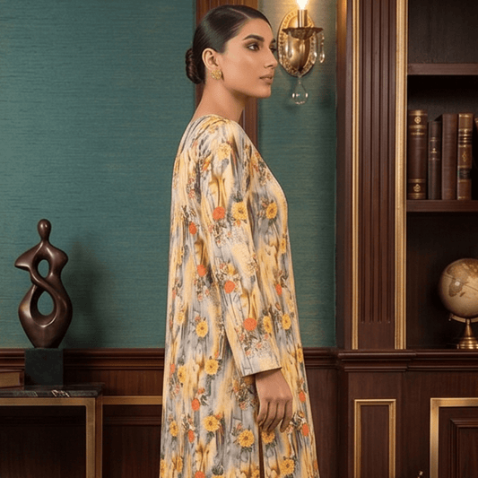 2 Piece Premium Lawn Unstitched Suit (Kurta & Trouser) LC-5125 - Ladies Choice