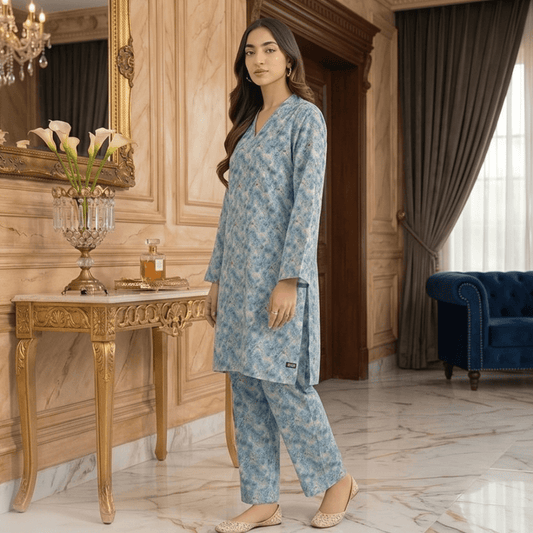 2 Piece Premium Lawn Unstitched Suit (Kurta & Trouser) LC-5126 - Ladies Choice
