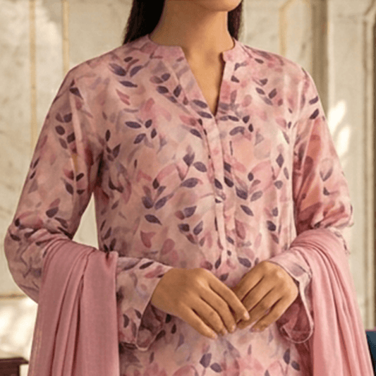 3pcs Premium Lawn Unstitched D-5009 - Ladies Choice