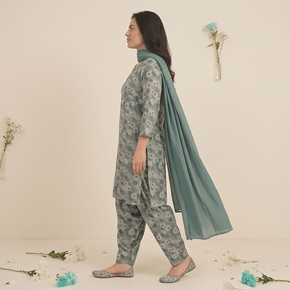 3pcs Premium Lawn Unstitched D-5068 - Ladies Choice