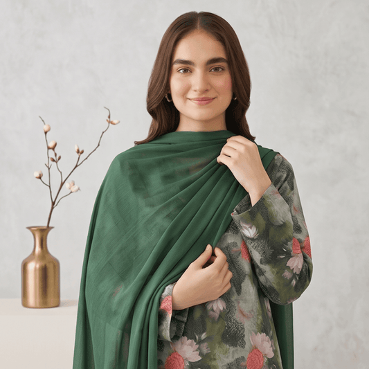 3pcs Premium Lawn Unstitched D-5072 - Ladies Choice