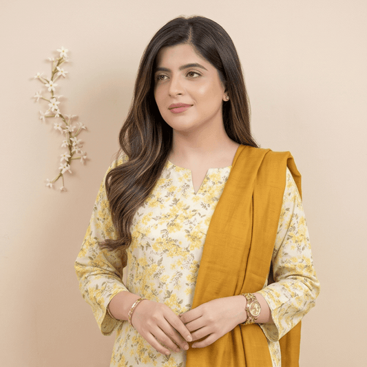 3pcs Premium Lawn Unstitched D-5084 - Ladies Choice