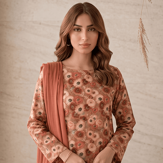 3pcs Premium Lawn Unstitched D-5111 - Ladies Choice