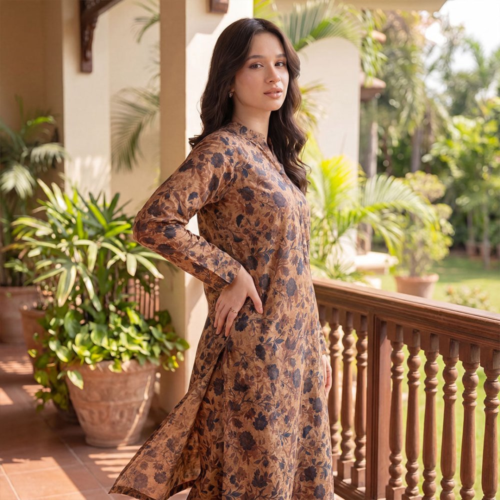 2 pcs Lawn All Over Unstitched Suit LC - 5002 - Ladies Choice