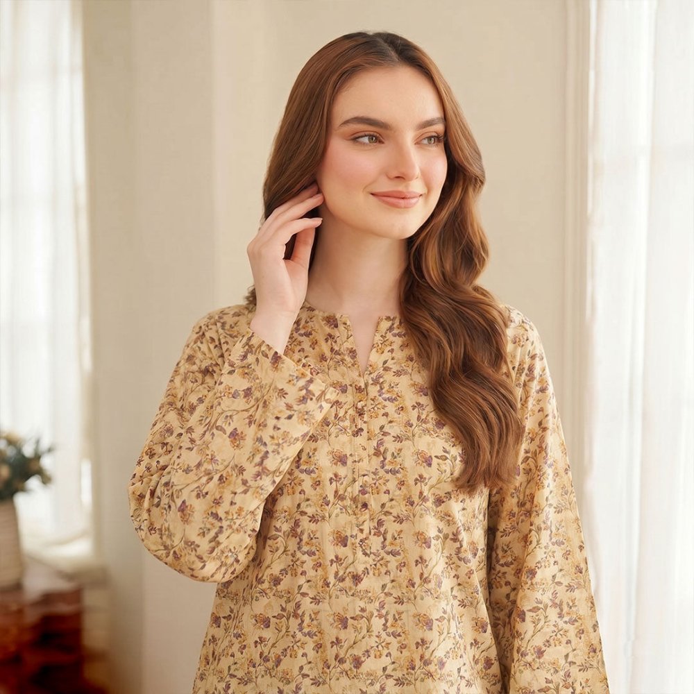2 pcs Lawn All Over Unstitched Suit LC - 5003 - Ladies Choice