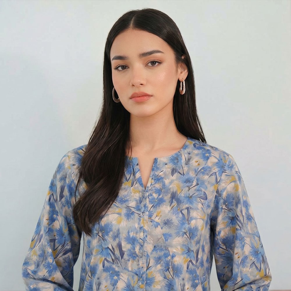 2 pcs Lawn All Over Unstitched Suit LC - 5005 - Ladies Choice