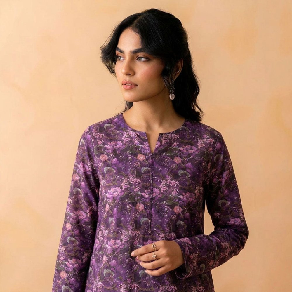2 pcs Lawn All Over Unstitched Suit LC - 5010 - Ladies Choice