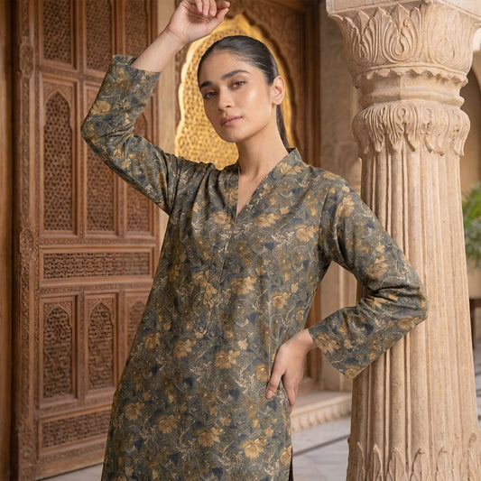 2 pcs Lawn All Over Unstitched Suit LC - 5012 - Ladies Choice