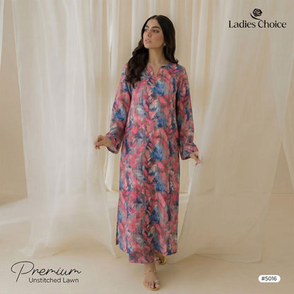 2 pcs Lawn All Over Unstitched Suit LC - 5016 - Ladies Choice