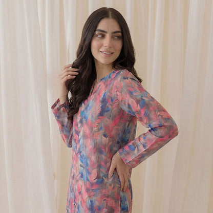 2 pcs Lawn All Over Unstitched Suit LC - 5016 - Ladies Choice