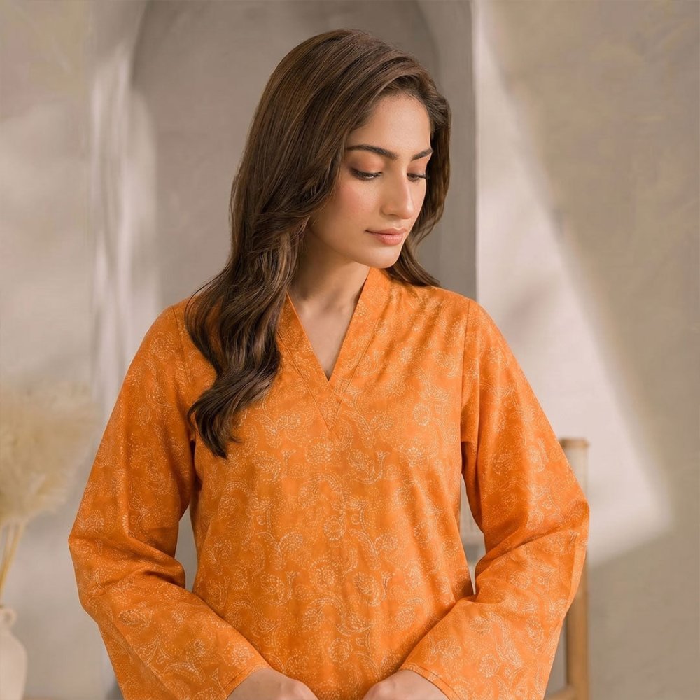 2 pcs Lawn All Over Unstitched Suit LC - 5017 - Ladies Choice