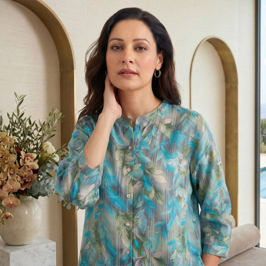 2 pcs Lawn All Over Unstitched Suit LC - 5019 - Ladies Choice