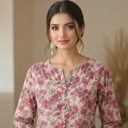 2 pcs Lawn All Over Unstitched Suit LC - 5020 - Ladies Choice