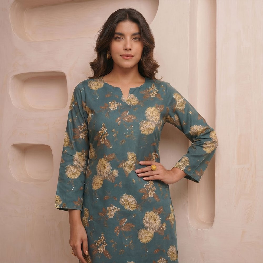 2 pcs Lawn All Over Unstitched Suit LC - 5021 - Ladies Choice