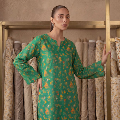 2 pcs Lawn All Over Unstitched Suit LC - 5023 - Ladies Choice