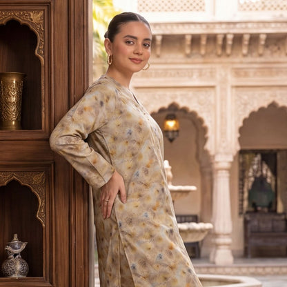 2 pcs Lawn All Over Unstitched Suit LC - 5024 - Ladies Choice