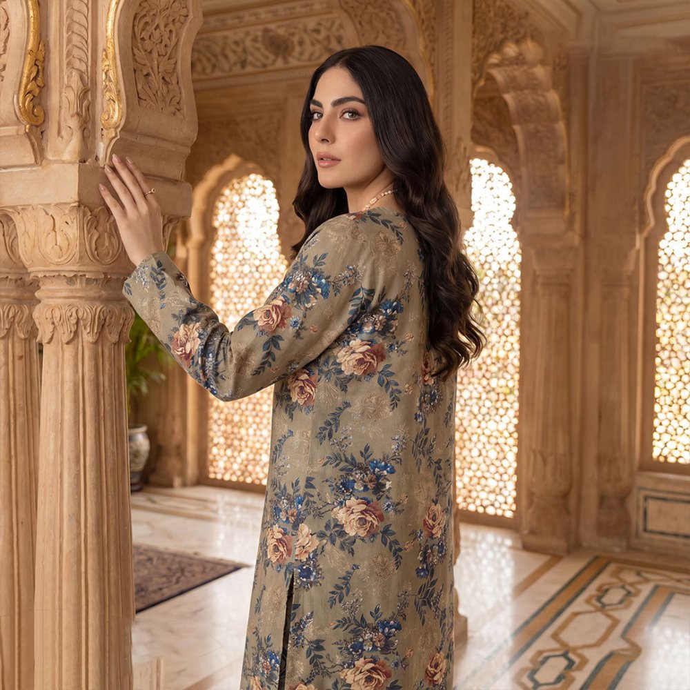 2 pcs Lawn All Over Unstitched Suit LC - 5028 - Ladies Choice
