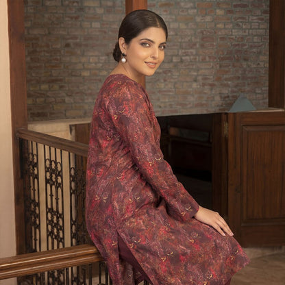 2 pcs Lawn All Over Unstitched Suit LC - 5031 - Ladies Choice