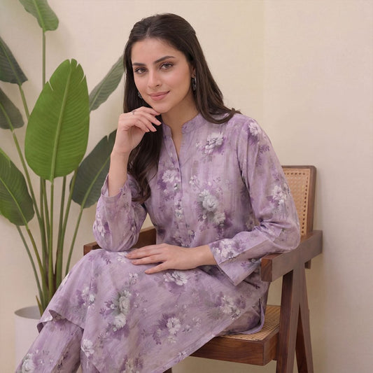 2 pcs Lawn All Over Unstitched Suit LC - 5032 - Ladies Choice