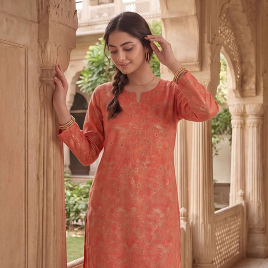 2 pcs Lawn All Over Unstitched Suit LC - 5040 - Ladies Choice