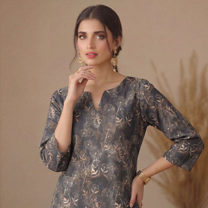 2 pcs Lawn All Over Unstitched Suit LC - 5043 - Ladies Choice