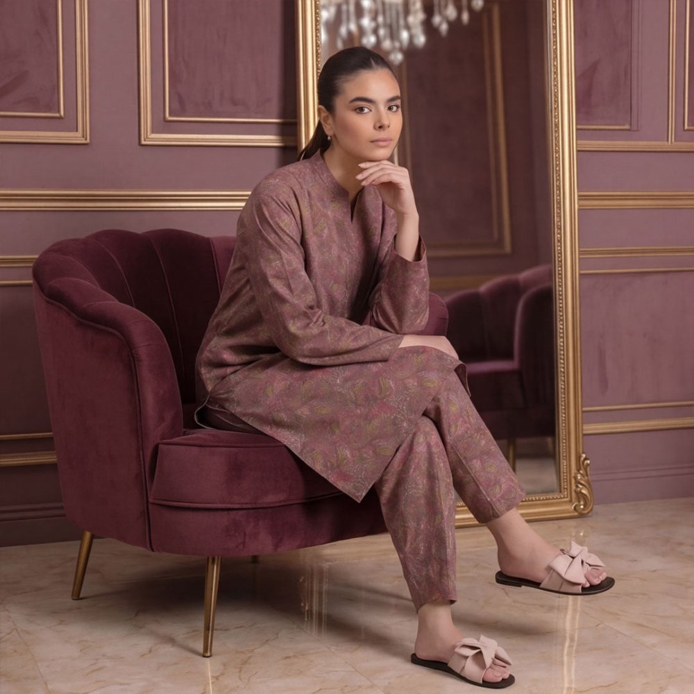 2 pcs Lawn All Over Unstitched Suit LC - 5048 - Ladies Choice