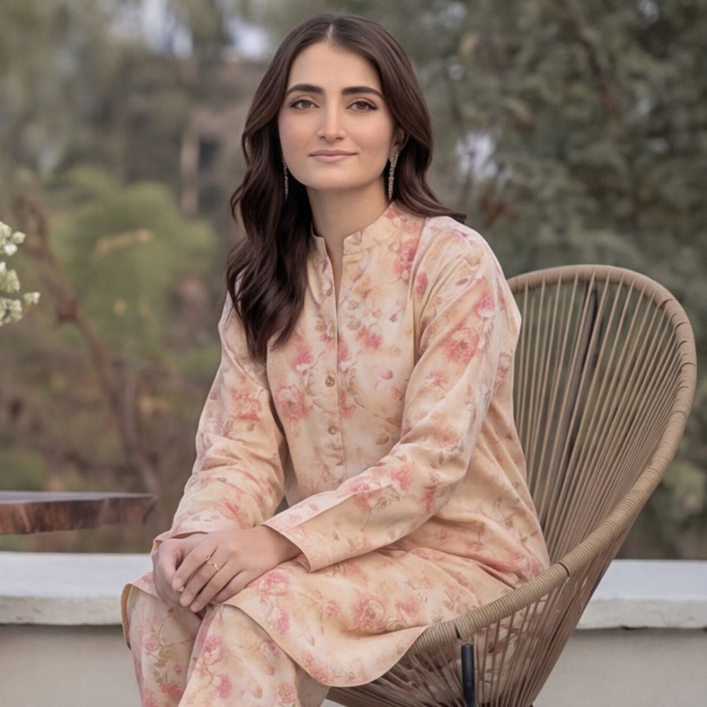 2 pcs Lawn All Over Unstitched Suit LC - 5056 - Ladies Choice