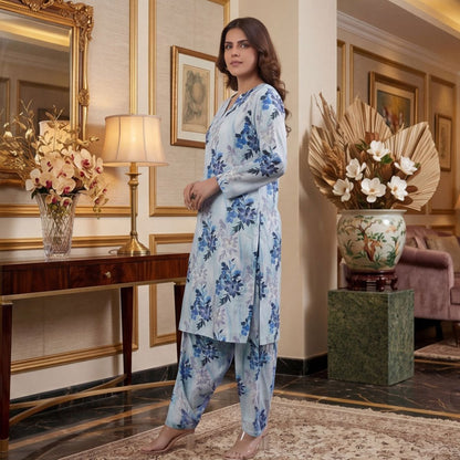 2 pcs Lawn All Over Unstitched Suit LC - 5057 - Ladies Choice