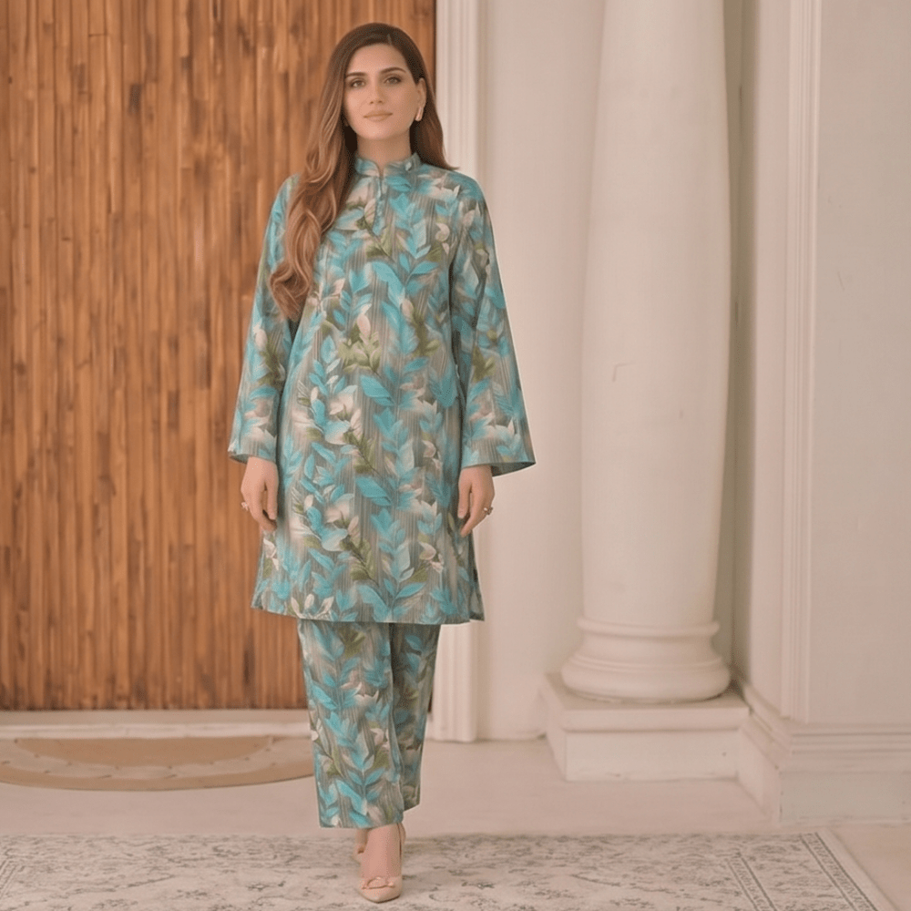 2 Piece Premium Lawn Unstitched Suit (Kurta & Trouser) LC-5070 - Ladies Choice