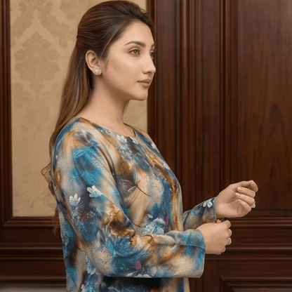 2 Piece Premium Lawn Unstitched Suit (Kurta & Trouser) LC-5071 - Ladies Choice