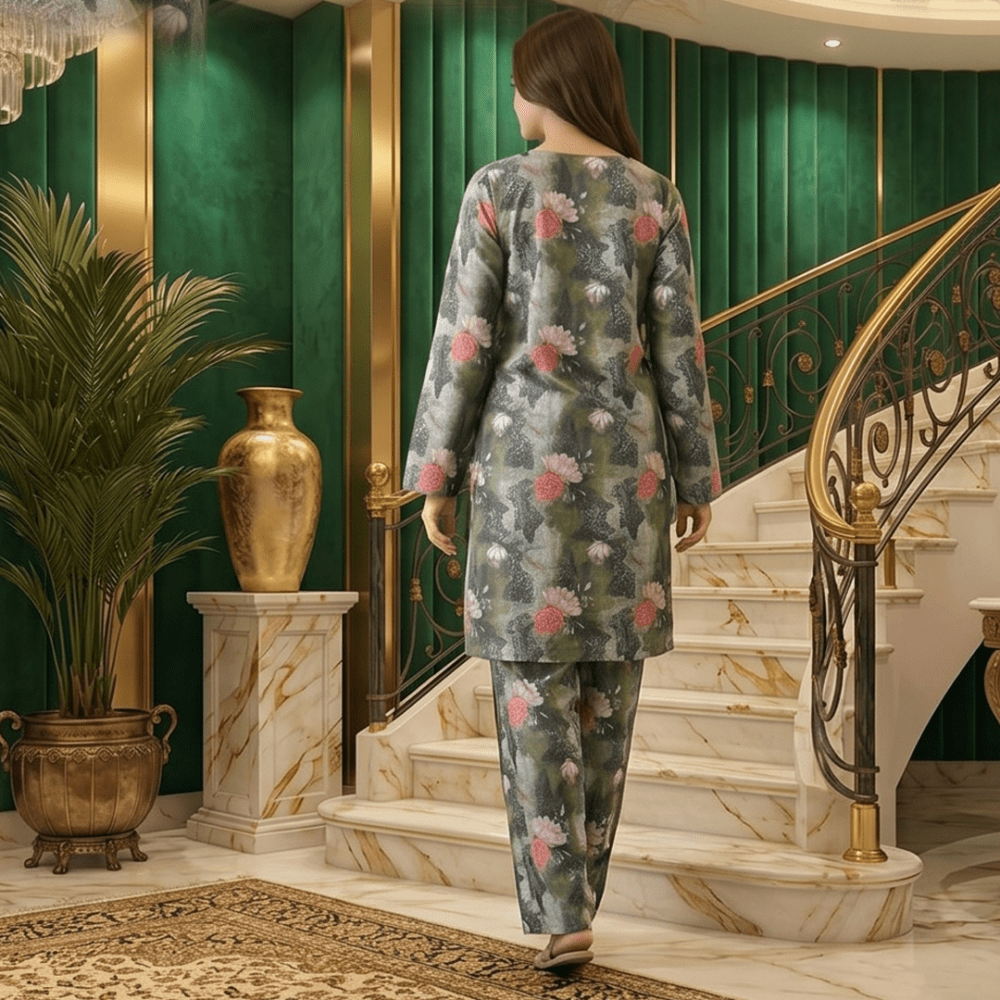 2 Piece Premium Lawn Unstitched Suit (Kurta & Trouser) LC-5072 - Ladies Choice