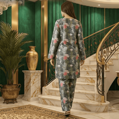 2 Piece Premium Lawn Unstitched Suit (Kurta & Trouser) LC-5072 - Ladies Choice