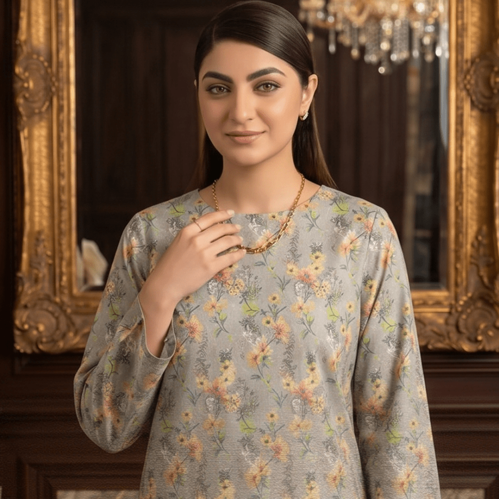 2 Piece Premium Lawn Unstitched Suit (Kurta & Trouser) LC-5073 - Ladies Choice
