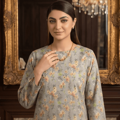 2 Piece Premium Lawn Unstitched Suit (Kurta & Trouser) LC-5073 - Ladies Choice