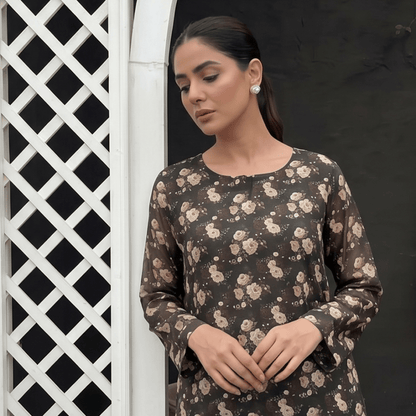 2 Piece Premium Lawn Unstitched Suit (Kurta & Trouser) LC-5075 - Ladies Choice