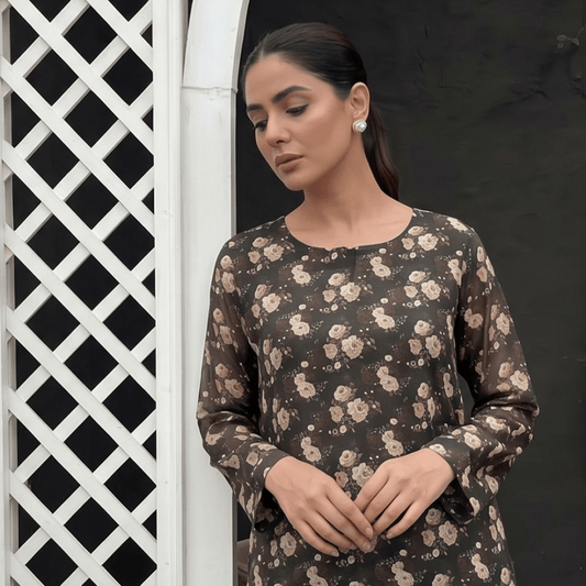 2 Piece Premium Lawn Unstitched Suit (Kurta & Trouser) LC-5075 - Ladies Choice