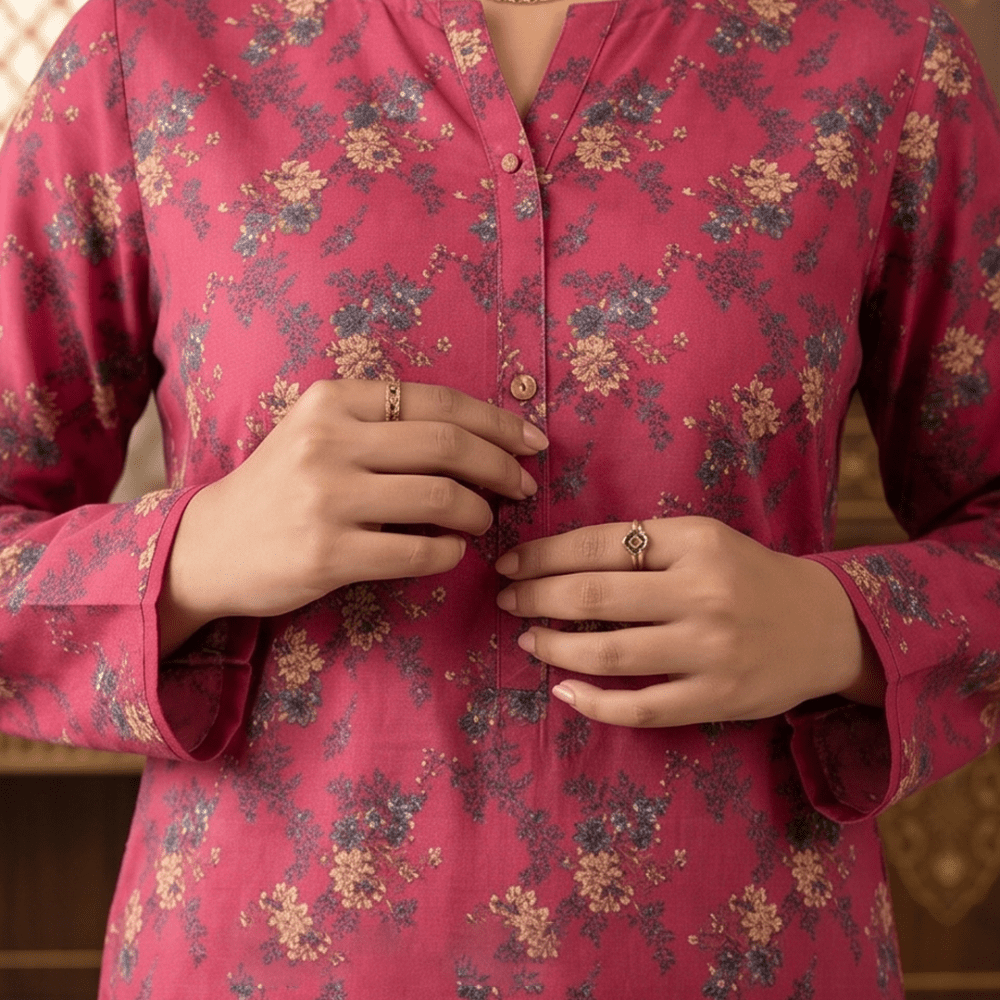 2 Piece Premium Lawn Unstitched Suit (Kurta & Trouser) LC-5076 - Ladies Choice