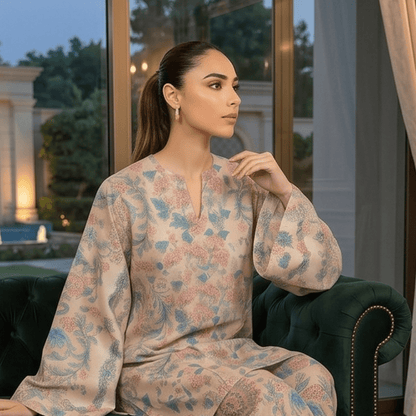 2 Piece Premium Lawn Unstitched Suit (Kurta & Trouser) LC-5077 - Ladies Choice